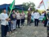 Kapolsek Bringin pengamanan Kirab Sehat Santri di Waduk Pondok  Desa Gandong Kecamatan Bringin