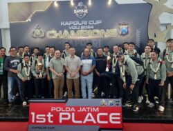 Tim Voli Putra Putri Polda Jatim Raih Juara Kapolri Cup 2024 Jadi Kado Terindah di HUT Jawa Timur ke -79